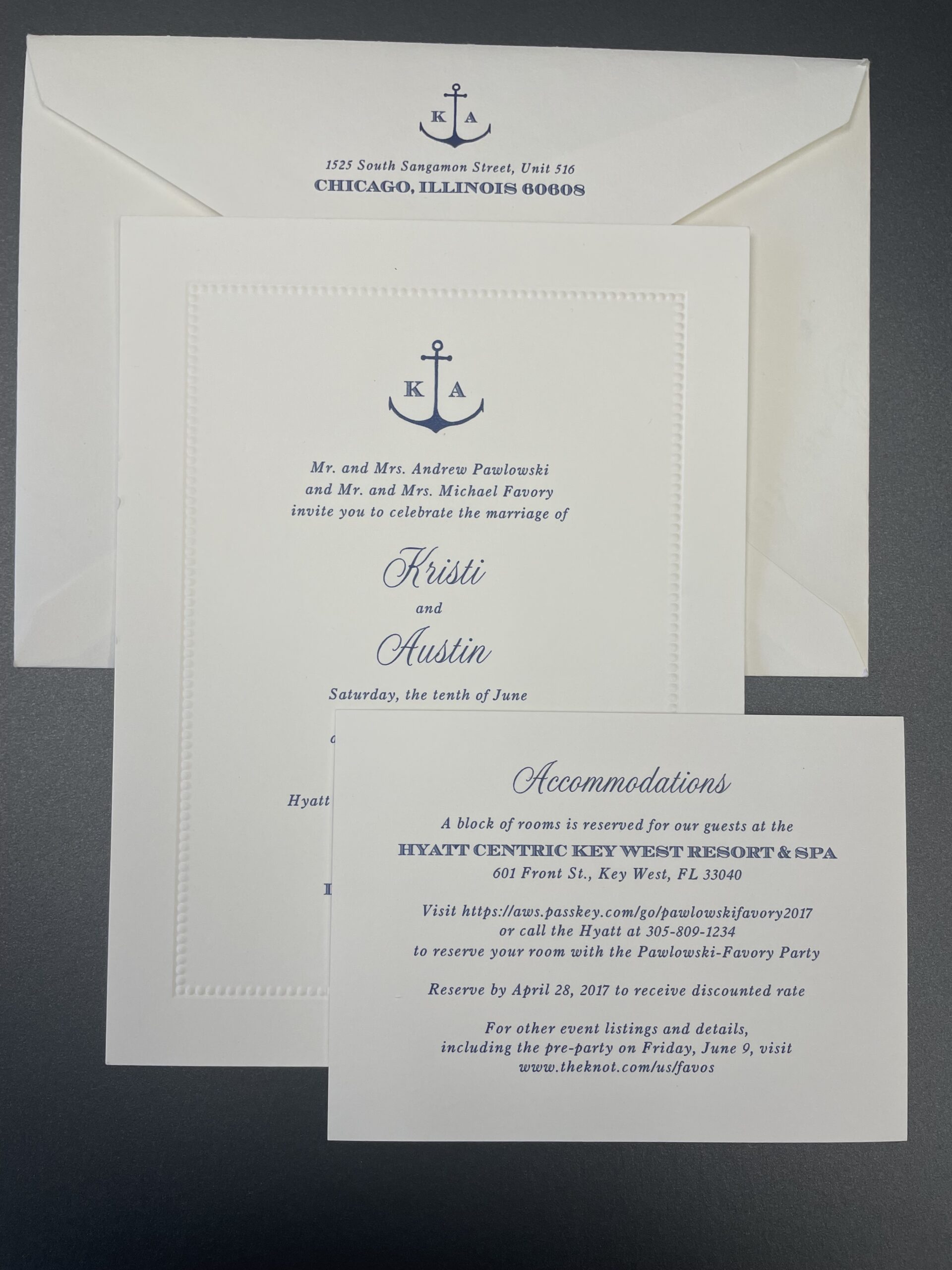 Anchor Wedding Invitation